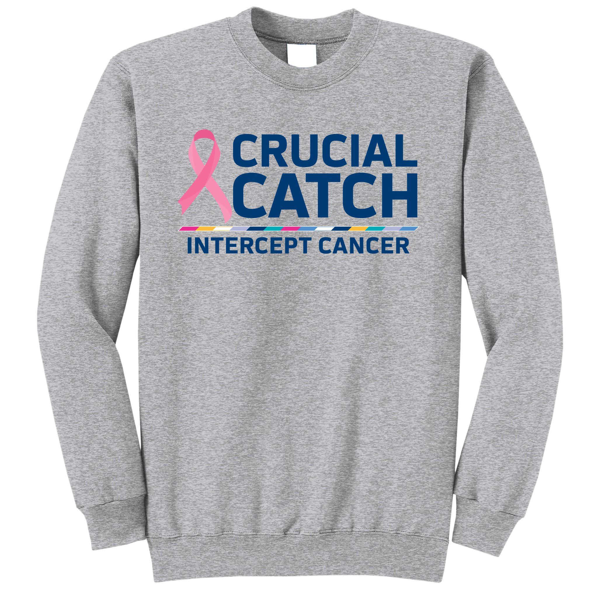 TeeShirtPalace Crucial Catch Intercept Cancer Breast Cancer Awareness Hoodie