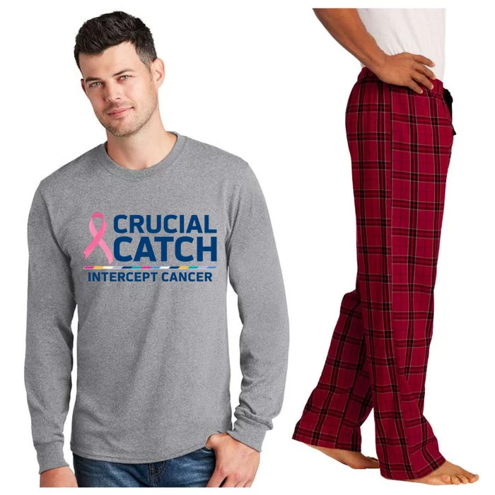 Crucial Catch Intercept Cancer Awareness Long Sleeve Pajama Set