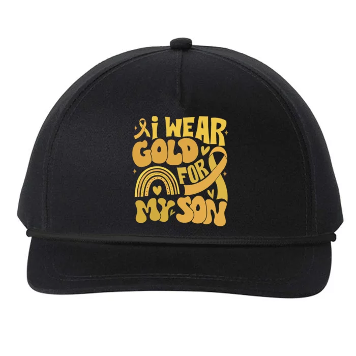 Childhood Cancer I Wear Gold For My Son Snapback Five-Panel Rope Hat