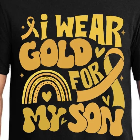 Childhood Cancer I Wear Gold For My Son Pajama Set