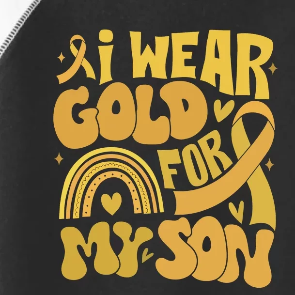 Childhood Cancer I Wear Gold For My Son Toddler Fine Jersey T-Shirt