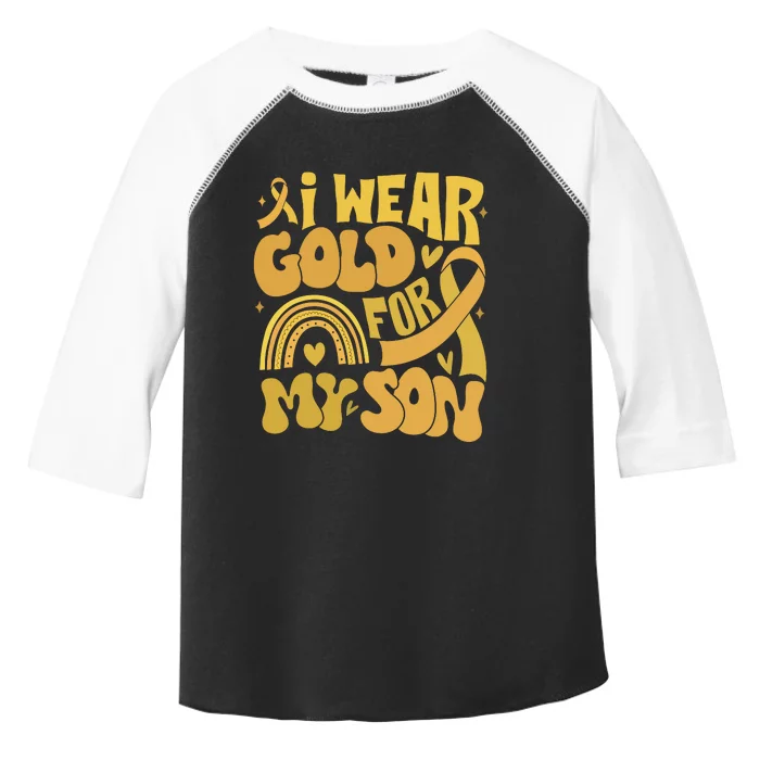 Childhood Cancer I Wear Gold For My Son Toddler Fine Jersey T-Shirt