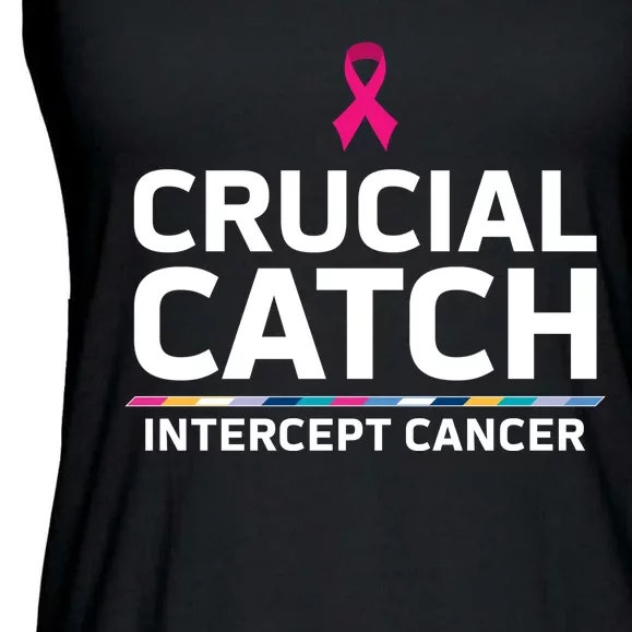 Crucial Catch Intercept Cancer Support Ladies Essential Flowy Tank