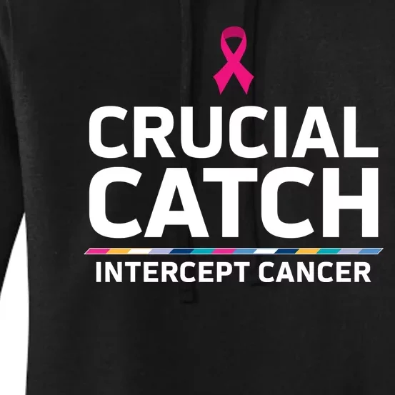 Crucial Catch Intercept Cancer Support Women's Pullover Hoodie