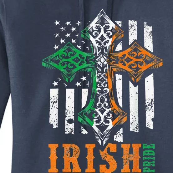 Celtic Cross Irish Pride Saint Patrick's Day Women's Pullover Hoodie