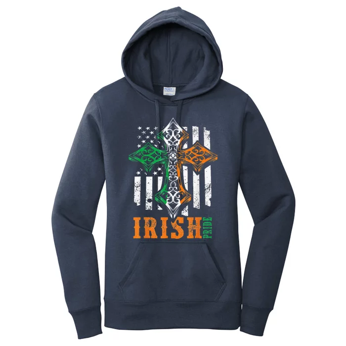 Celtic Cross Irish Pride Saint Patrick's Day Women's Pullover Hoodie