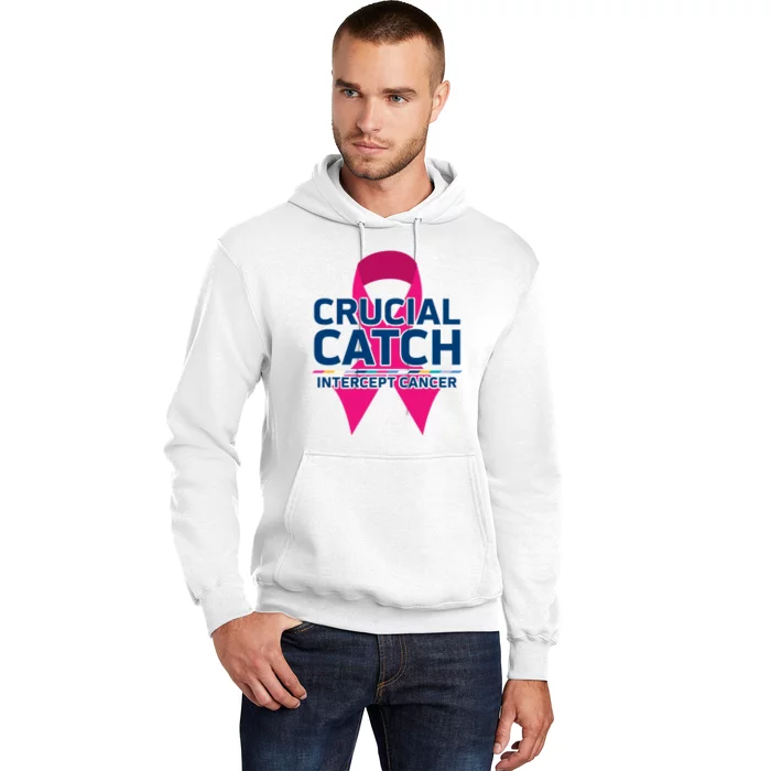 Crucial Catch Intercept Cancer Pink Ribbon Hoodie