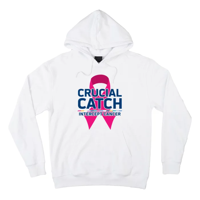 Crucial Catch Intercept Cancer Pink Ribbon Hoodie