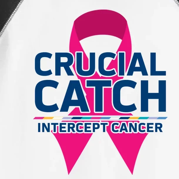 Crucial Catch Intercept Cancer Pink Ribbon Toddler Fine Jersey T-Shirt