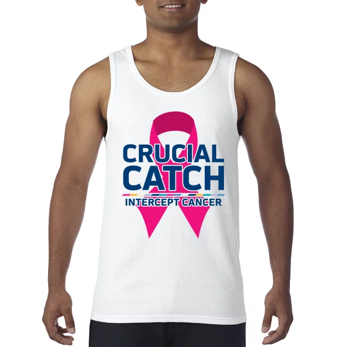 Crucial Catch Intercept Cancer Pink Ribbon Tank Top