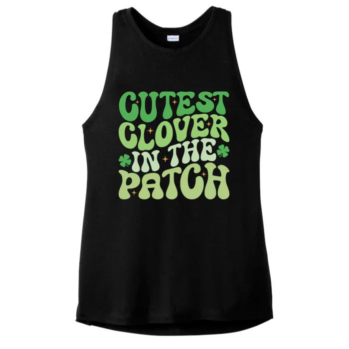 Cutest Clover In The Patch Cute Shamrock St PatrickS Day Gift Ladies Tri-Blend Wicking Tank