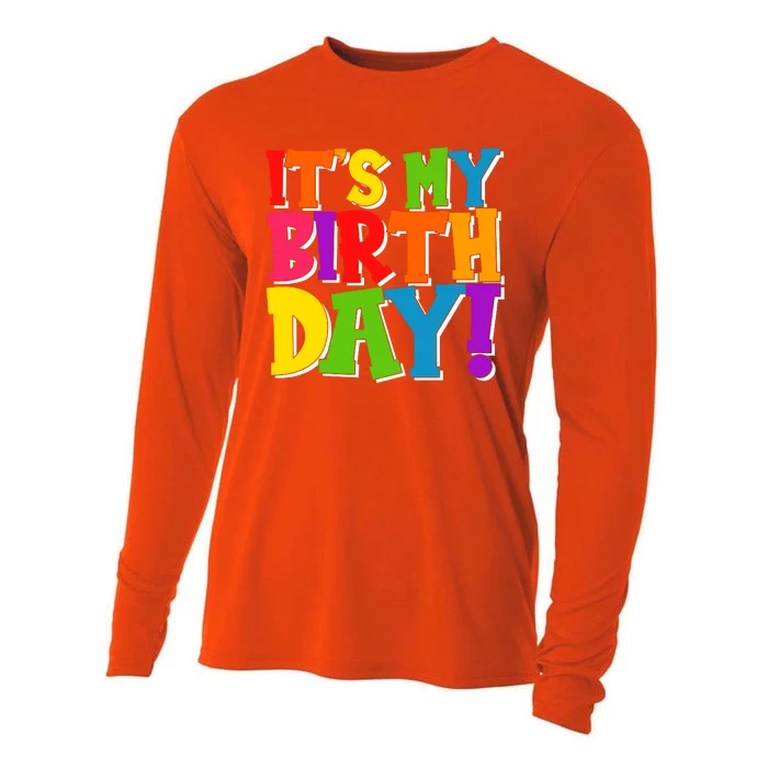 Cute Colorful It's My Birthday Cooling Performance Long Sleeve Crew