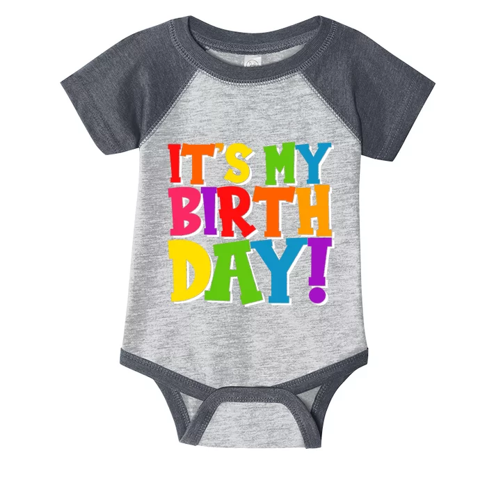 Cute Colorful It's My Birthday Infant Baby Jersey Bodysuit