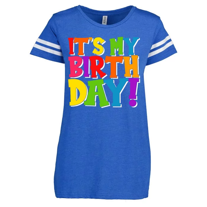 Cute Colorful It's My Birthday Enza Ladies Jersey Football T-Shirt