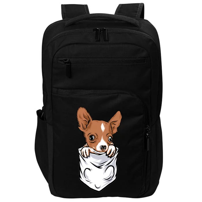 Cute Chihuahua In Your Pocket Christmas Cute Gift Impact Tech Backpack