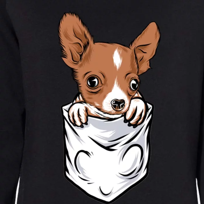 Cute Chihuahua In Your Pocket Christmas Cute Gift Womens California Wash Sweatshirt