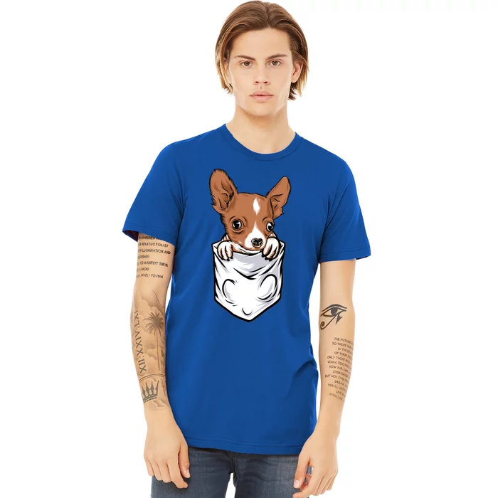 Cute Chihuahua In Your Pocket Christmas Cute Gift Premium T-Shirt