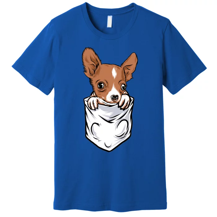 Cute Chihuahua In Your Pocket Christmas Cute Gift Premium T-Shirt