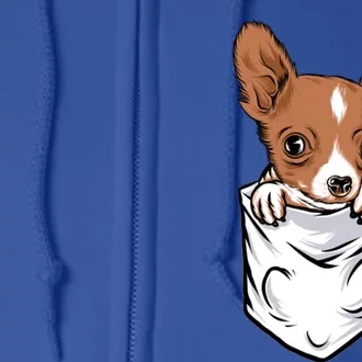 Cute Chihuahua In Your Pocket Christmas Cute Gift Full Zip Hoodie