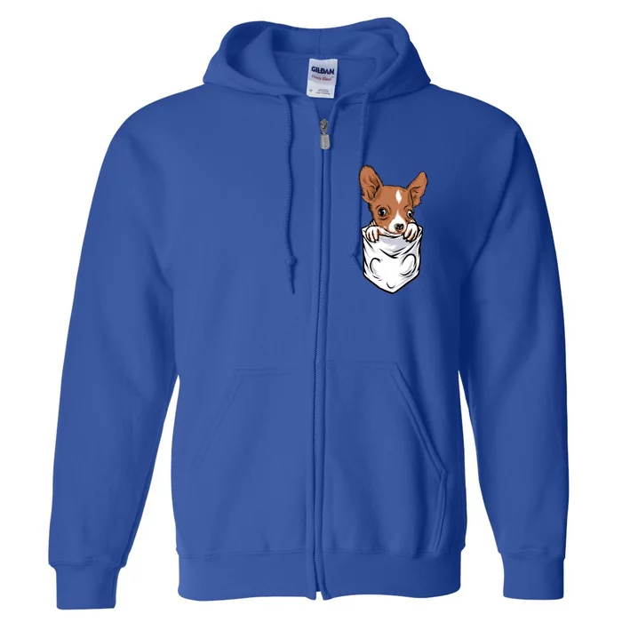 Cute Chihuahua In Your Pocket Christmas Cute Gift Full Zip Hoodie