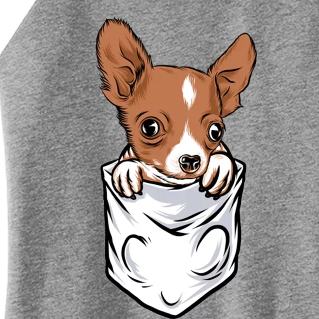 Cute Chihuahua In Your Pocket Christmas Cute Gift Women’s Perfect Tri Rocker Tank