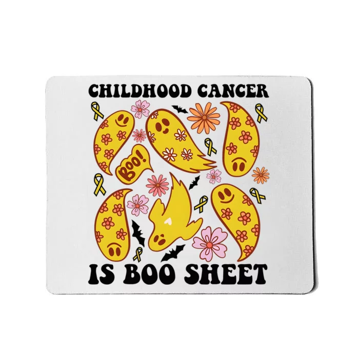 Childhood Cancer Is Boo Sheet Cancer Awareness Month Halloween Mousepad