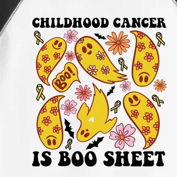 Childhood Cancer Is Boo Sheet Cancer Awareness Month Halloween Toddler Fine Jersey T-Shirt