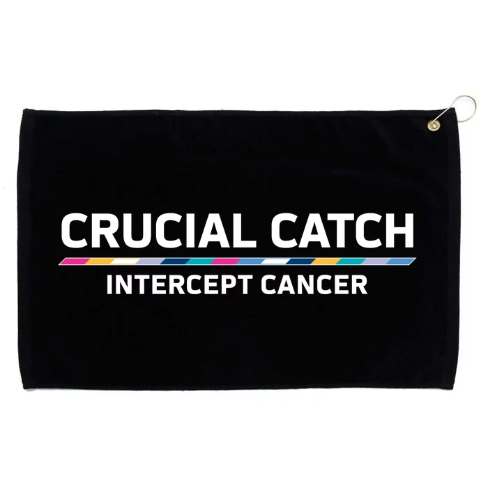 Crucial Catch Intercept Cancer Breast Breast Cancer Awareness Grommeted Golf Towel