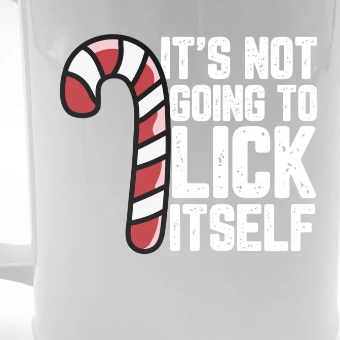 Candy Cane Inappropriate Adult Humor Funny Christmas Funny Gift Front & Back Beer Stein