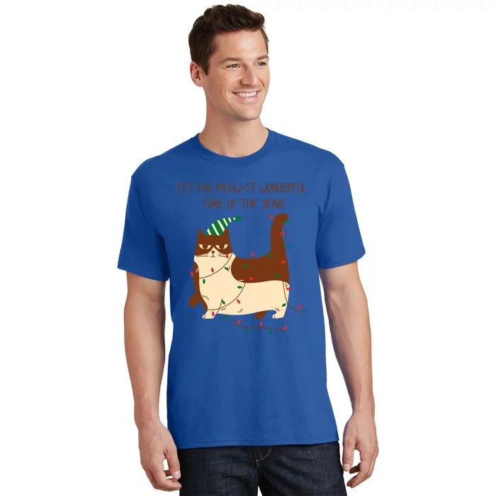 Christmas Cat ItS The Meowst Wonderful Time Of The Year Cool Gift T-Shirt