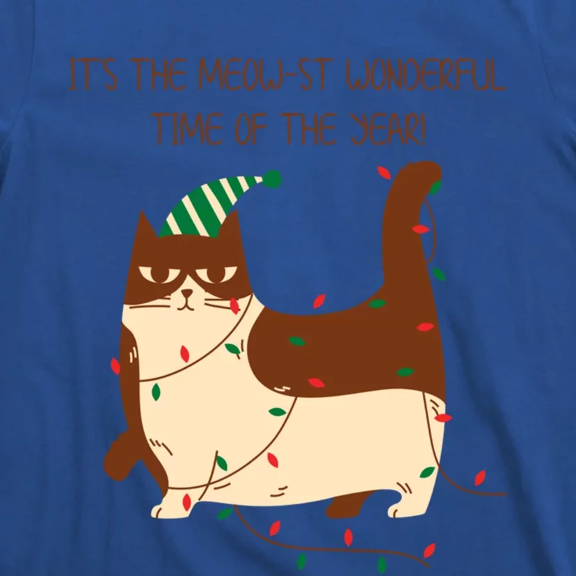 Christmas Cat ItS The Meowst Wonderful Time Of The Year Cool Gift T-Shirt