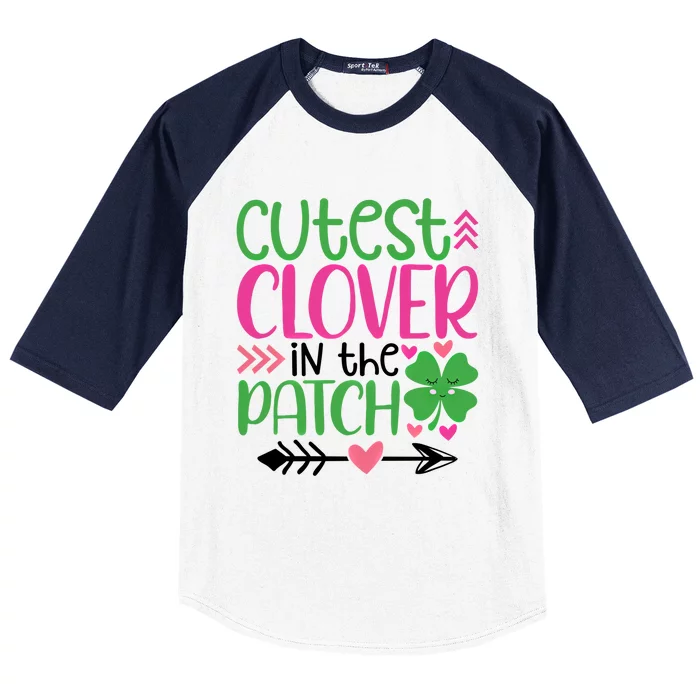 Cutest Clover In The Patch Four Leaf Clover Gift Baseball Sleeve Shirt