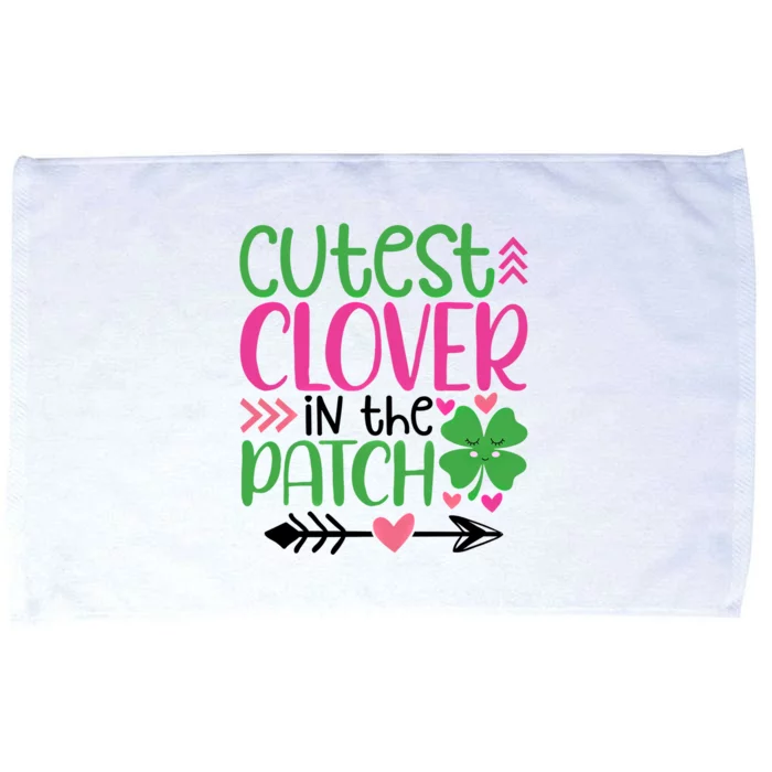 Cutest Clover In The Patch Four Leaf Clover Gift Microfiber Hand Towel