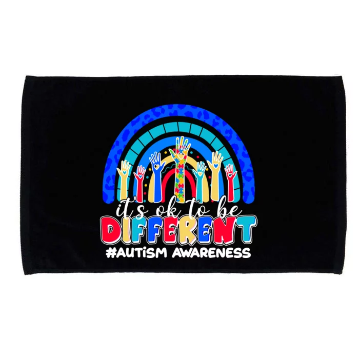 Cute Colorful It's Ok To Be Different #Autism Awareness Microfiber Hand Towel