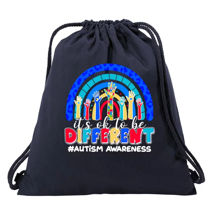 Cute Colorful It's Ok To Be Different #Autism Awareness Drawstring Bag