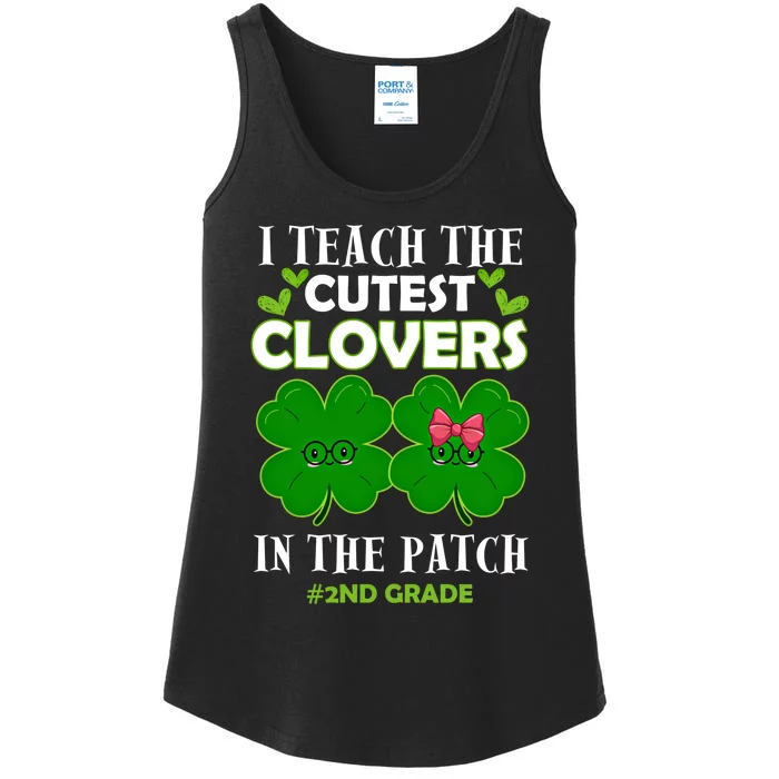 Cutest Clovers In Patch St PatrickS Day 2nd Grade Teacher Funny Gift Ladies Essential Tank