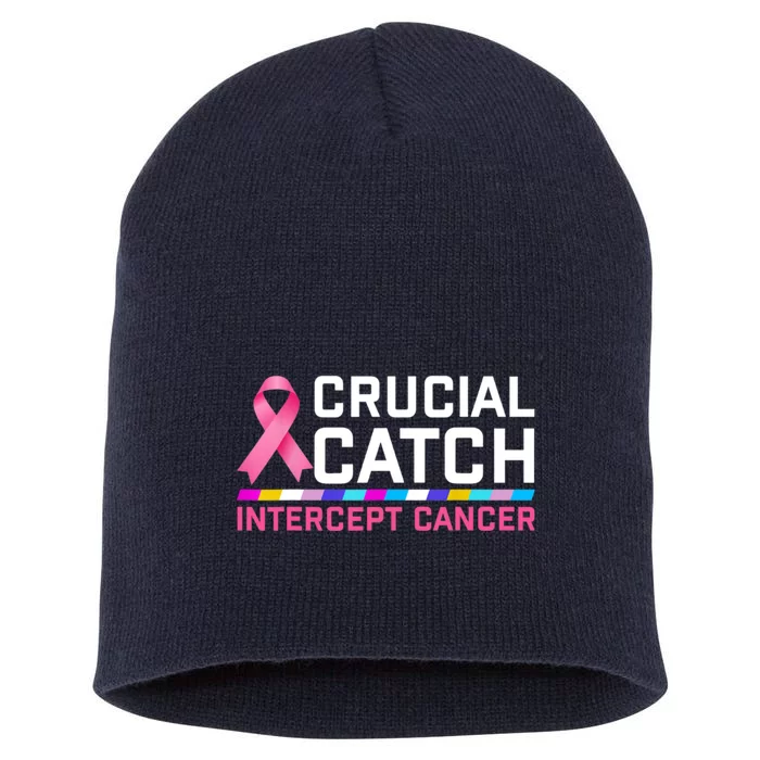 Crucial Catch Intercept Cancer Pullover Short Acrylic Beanie