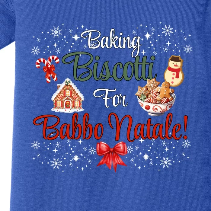 Christmas Cookie Italian Baking Biscotti Babbo Xmas Exchange Baby Bodysuit