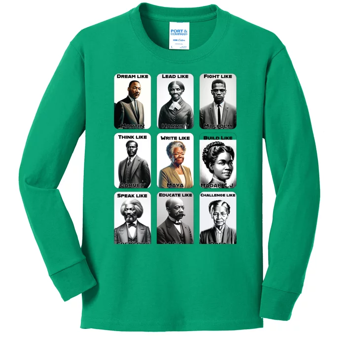 Civilrightsleadersandlegends Kids Long Sleeve Shirt