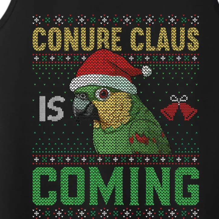 Conure Claus is Coming Ugly Sweater Xmas Ugly Performance Tank