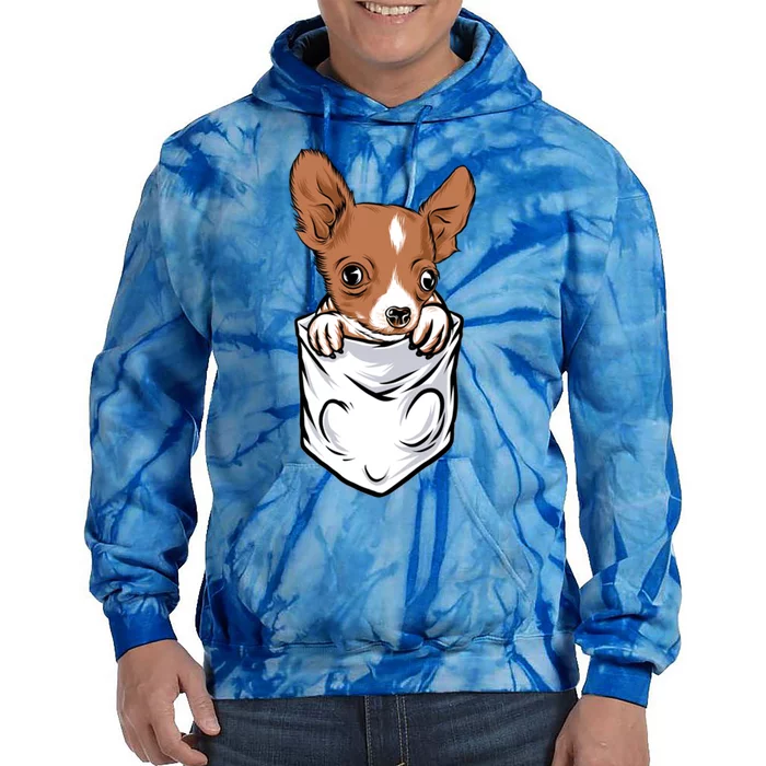 Cute Chihuahua In Your Pocket Christmas Gift Tie Dye Hoodie