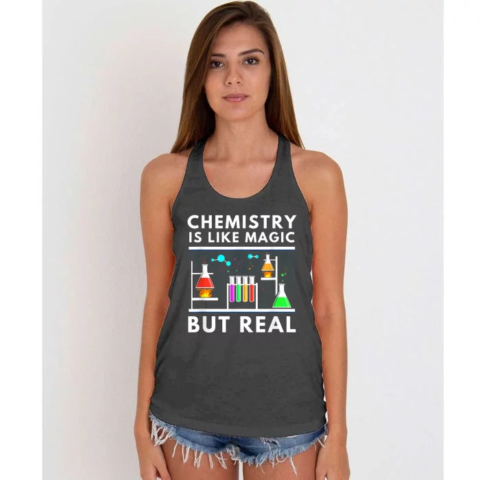 Chemist Chemistry Is Like Magic Science Teacher Women's Knotted Racerback Tank