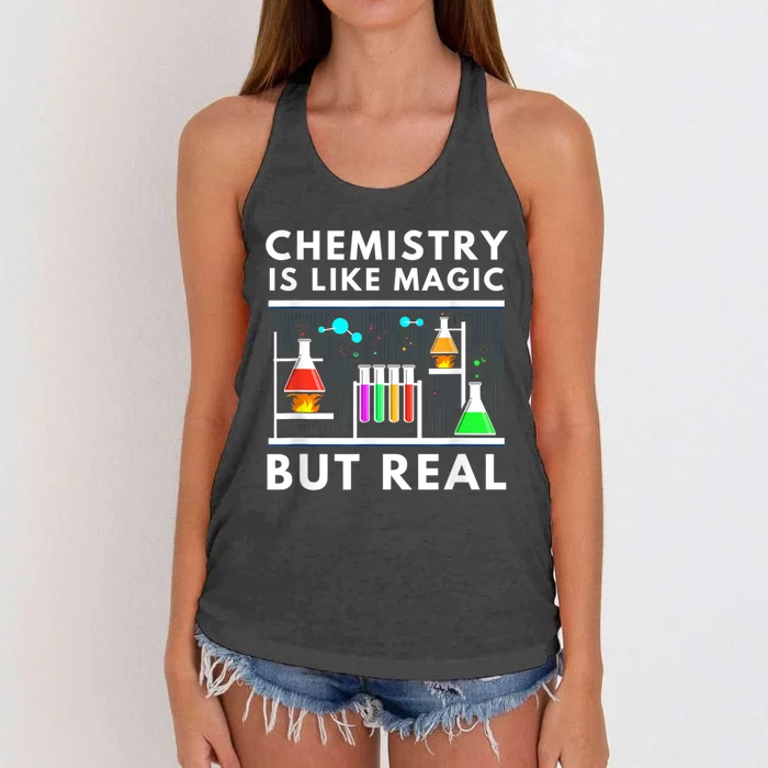 Chemist Chemistry Is Like Magic Science Teacher Women's Knotted Racerback Tank