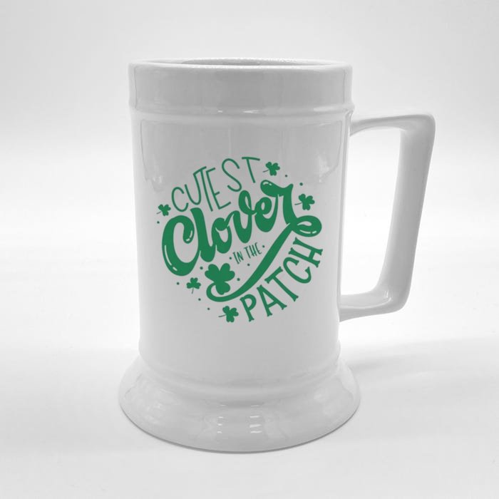 Cutest Clover In The Patch Funny St Patricks Day Front & Back Beer Stein