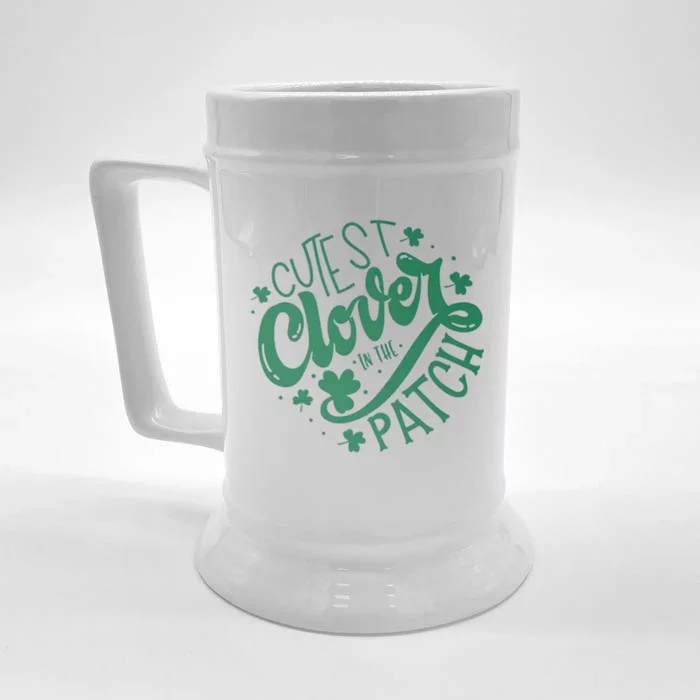 Cutest Clover In The Patch Funny St Patricks Day Front & Back Beer Stein