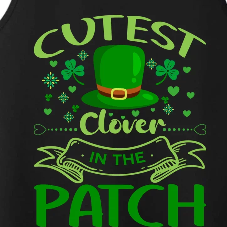 Cutest Clover In The Patch Funny St Patricks Day Gift Performance Tank