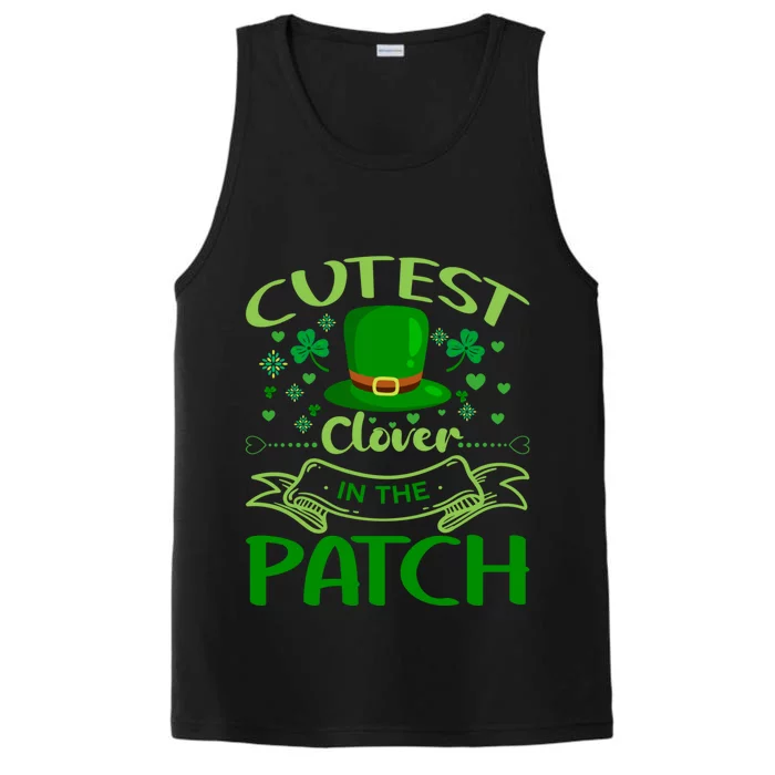 Cutest Clover In The Patch Funny St Patricks Day Gift Performance Tank