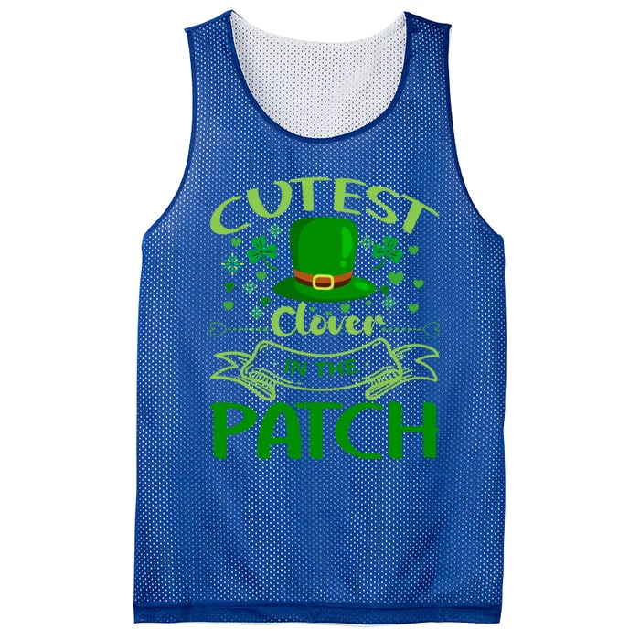 Cutest Clover In The Patch Funny St Patricks Day Gift Mesh Reversible Basketball Jersey Tank