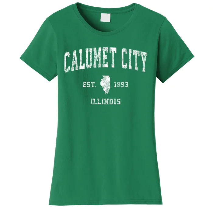 Calumet City Illinois Il Vintage Athletic Sports Women's T-Shirt