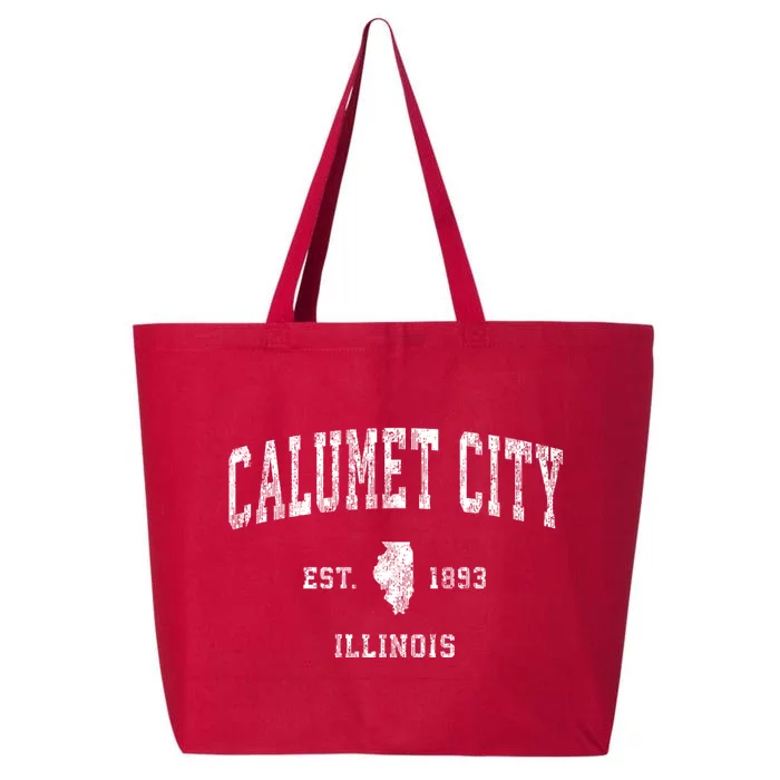 Calumet City Illinois Il Vintage Athletic Sports 25L Jumbo Tote